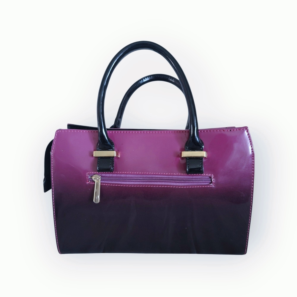 GRAND Black and Pink Gradient Ombre Satchel Bag - Picture 2 of 9